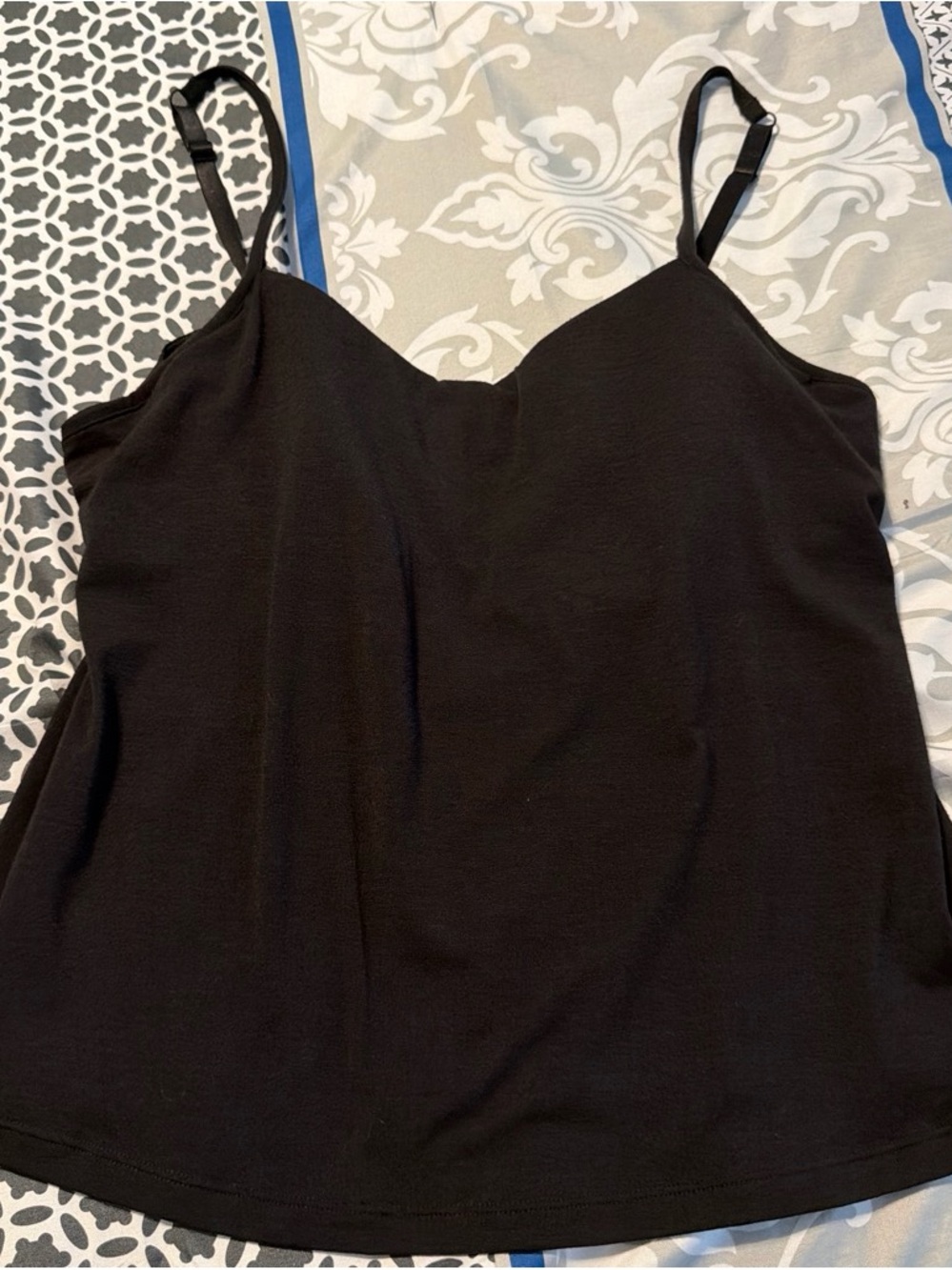 Women's Black Cami Tank Top - Classic Scoop Neck